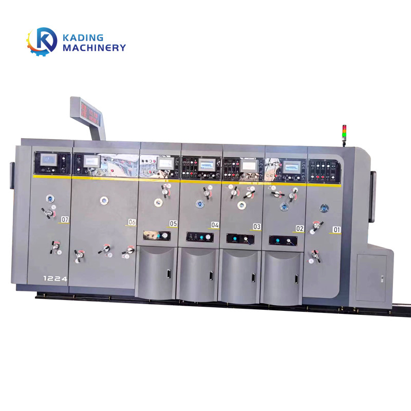 1-6 de kleuren Golf Kartonnen Flexo-Machine van de Kartondruk met 3 Kleuren