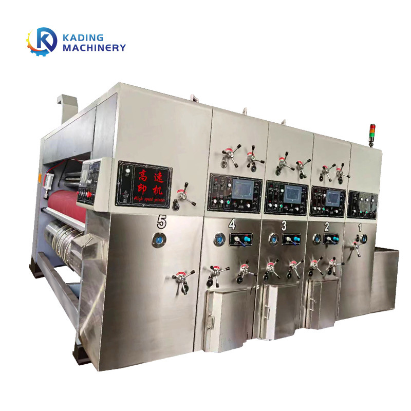 De Voorrand van de de Drukmachine van het kartonkarton het Voeden met Multiordeopslag en PLC Gecontroleerde het Scherm