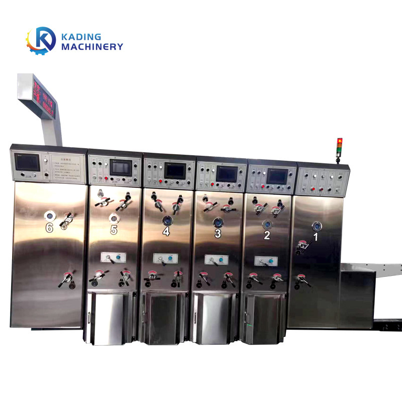Automatische voedingskarton doos printer die cutter slotter van water inkt voor taco doos maken