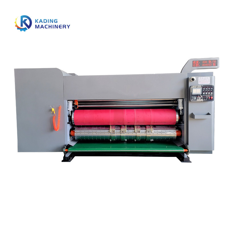 Vijfkleurige gegolfde plaatprinter karton die cutter met roterende sloot