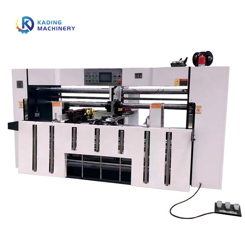 Automatisch het maken van het Dubbele Karton Stitcher van Stukkartons met telt Stapelaar voor Karton het Maken