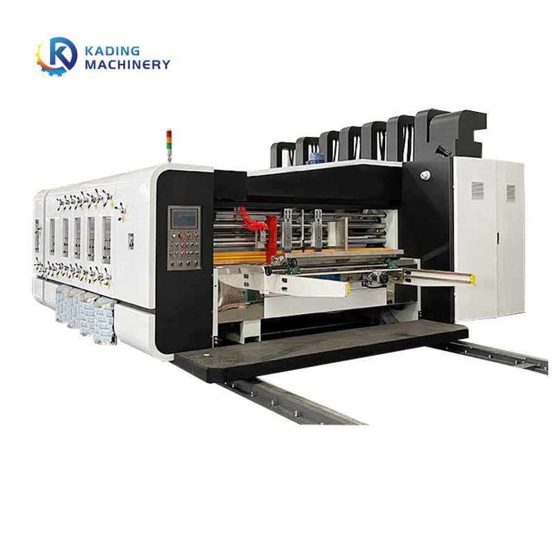 Met water gebaseerde inkt Flexo gegolfde doos drukmachine met PLC-besturing