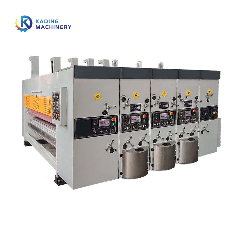 Met water gebaseerde inkt Flexo gegolfde doos drukmachine met PLC-besturing
