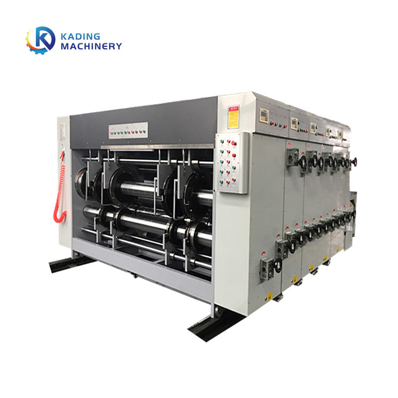 Multicolore kartonnen printer met roterende matrassnijmachine