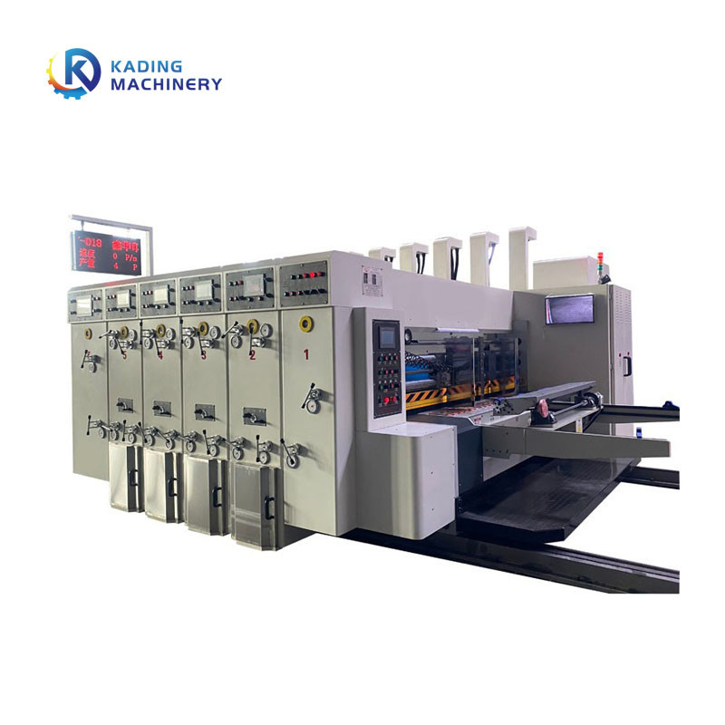 Multicolore kartonnen printer met roterende matrassnijmachine