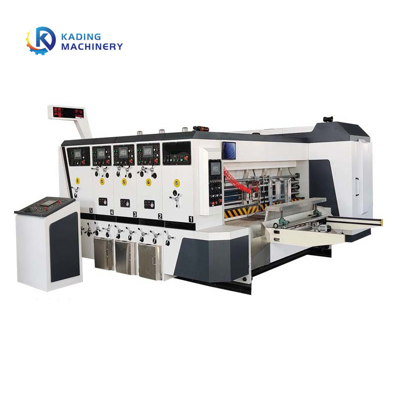 Multicolor flexoprintmachine voor golfkarton met PLC-aanraakscherm