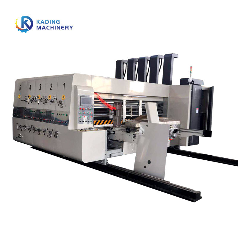Multicolore kartonnen printer met roterende matrassnijmachine