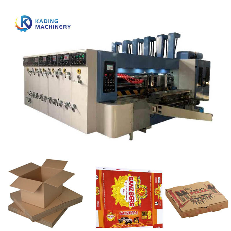 Vrije druk papier voeden karton drukmachine van 2 / 3 / 4 kleuren Flexo karton druk
