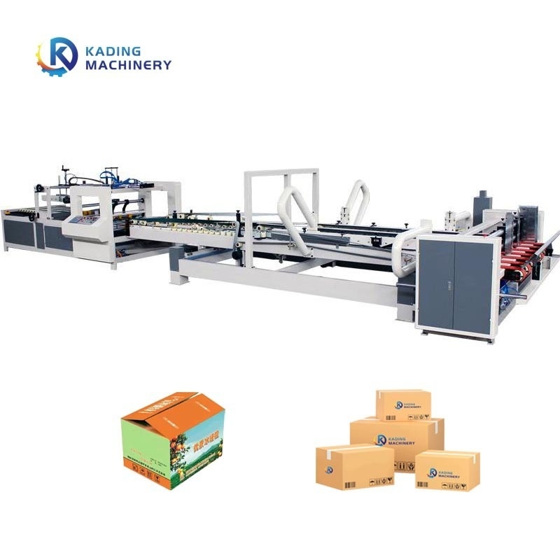 4 6 Hoeken Full Auto Folder Gluer Naaimachine Voor Pizza Doos Maken