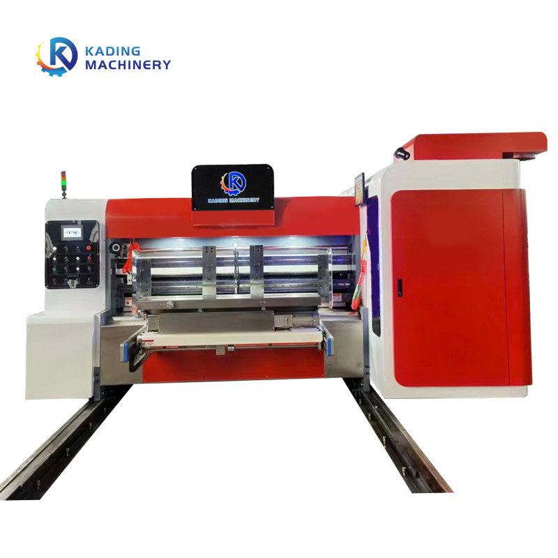 Pizza doos maken gegolfde doos drukmachine van servo motor voeding
