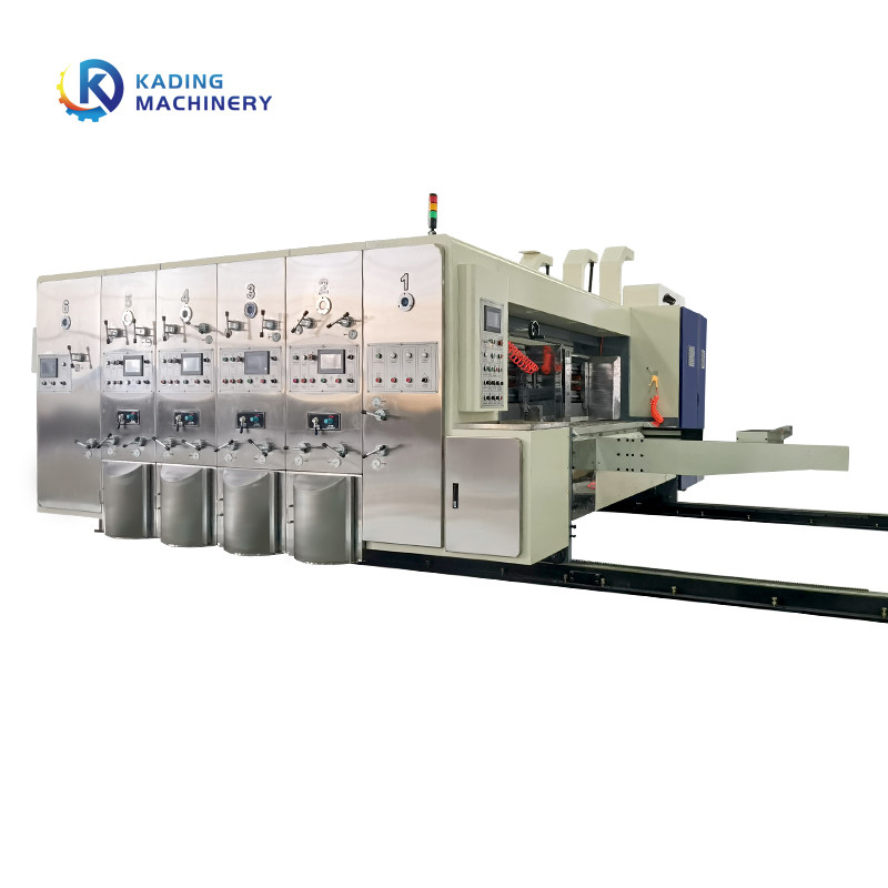 Waterink kartonnen doos printer machine met slotter die cutter voor gegolfde kartonnen dozen