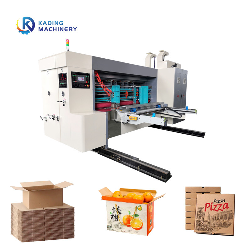 Automatische loodrandvoeding gegolfde doos drukmachine voor het maken van pizza dozen