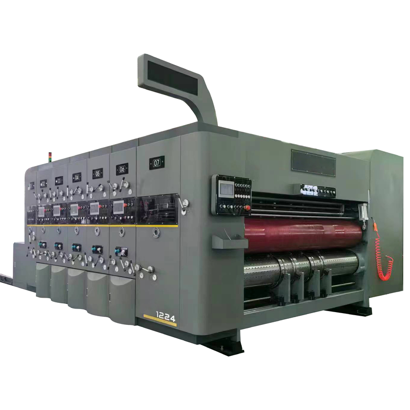 Flexo waterbasis inktprinten golfvormige doos drukmachine met slotmes voor het maken van pizza doos