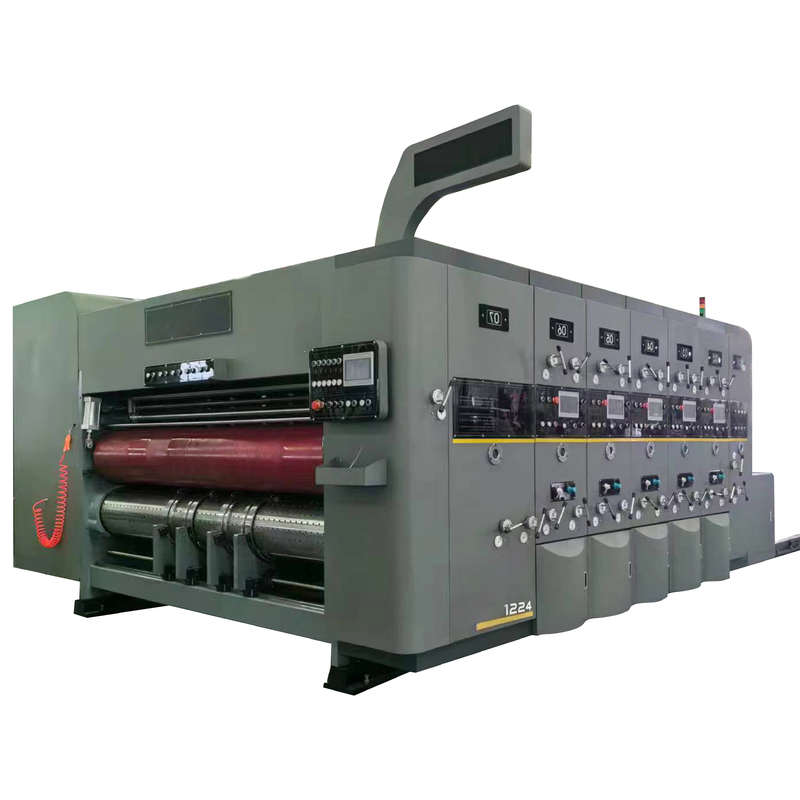 Pizza doos maken gegolfde doos drukmachine van servo motor voeding
